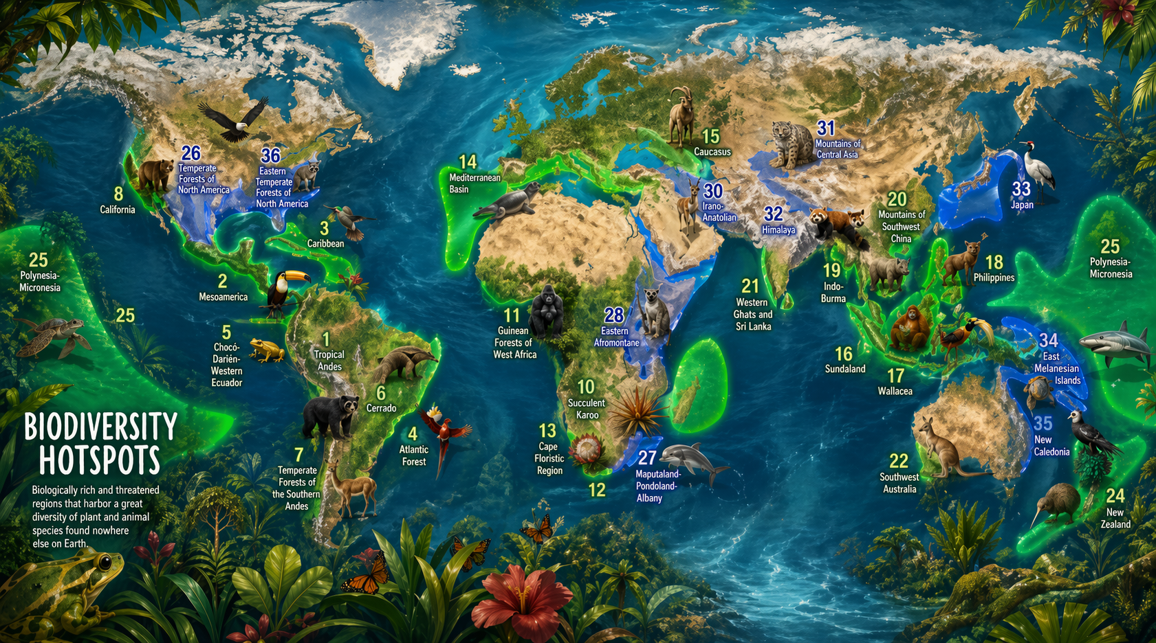 Biodiversity Hotspots map — Ingozini